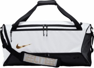 ナイキ メンズ ボストンバッグ バッグ Nike Hoops Elite Duffel Bag (57L) White/Black/Mtlc Gold