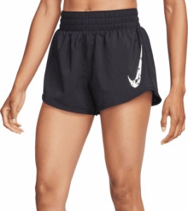 ナイキ レディース ハーフパンツ・ショーツ ボトムス Nike One Women's Swoosh Dri-FIT Running Mid-Rise Brief-Lined Shorts Black