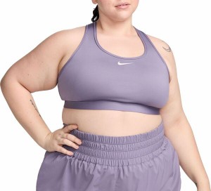 ナイキ レディース ブラジャー アンダーウェア Nike Women's Swoosh Medium-Support Padded Sports Bra (Plus Size) Daybreak