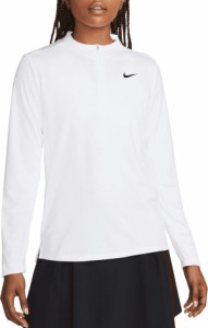 ナイキ レディース シャツ トップス Nike Women's Dri FIT UV Advantage 1/2 Zip Golf Top White