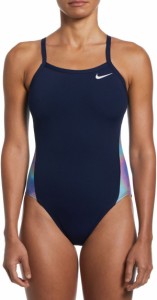 ナイキ レディース 上下セット 水着 Nike Women's Hydrastrong Multi Print Splice One-Piece Swimsuit Midnight Navy