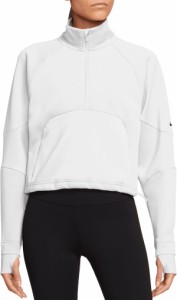 ナイキ レディース パーカー・スウェット アウター Nike Women's Dri-FIT Prima 1/2-Zip Training Top White