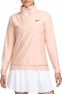 ナイキ レディース パーカー・スウェット アウター Nike Women's Dri-FIT ADV Tour Long Sleeve Quarter Zip Golf Hoodie Pink Oxford