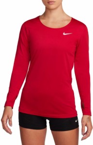 ナイキ レディース シャツ トップス Nike Women's Pro Long-Sleeve Top Gym Red