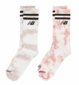 ニューバランス メンズ 靴下 アンダーウェア New Balance Drip Dye Stripe Crew Socks 2-Pack Pink