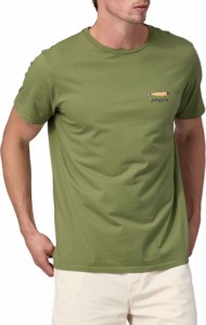 パタゴニア メンズ Tシャツ トップス Patagonia Men's Dive & Dine Organic T-Shirt Buckhorn Green