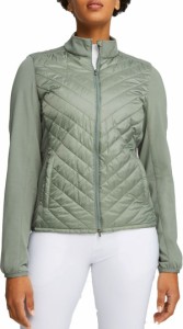 プーマ レディース ジャケット・ブルゾン アウター PUMA Women's Long Sleeve Full Zip Frost Quilted Golf Jacket Eucalyptus