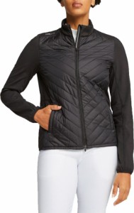 プーマ レディース ジャケット・ブルゾン アウター PUMA Women's Long Sleeve Full Zip Frost Quilted Golf Jacket Puma Black/Slate Sky