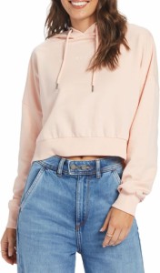 ロキシー レディース パーカー・スウェット アウター Roxy Women's OnShore Crop Hoodie Pale Dogwood