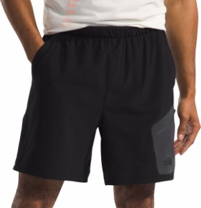 ノースフェイス メンズ ハーフパンツ・ショーツ 水着 The North Face Men's Lightstride 7" Shorts TNF Black/Asphalt Grey