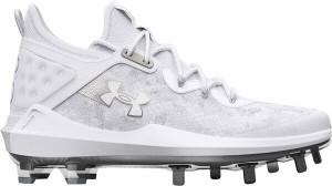 アンダーアーマー メンズ スニーカー シューズ Under Armour Harper 8 Metal Baseball Cleats White/Grey