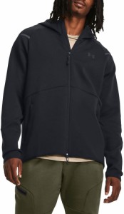 アンダーアーマー メンズ パーカー・スウェット アウター Under Armour Men's Unstoppable Fleece Full-Zip Hoodie Black