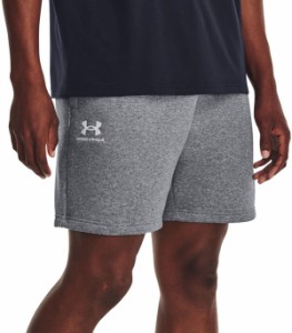 アンダーアーマー メンズ ハーフパンツ・ショーツ ボトムス Under Armour Men's Icon Fleece Shorts Pitch Gray Medium Heather