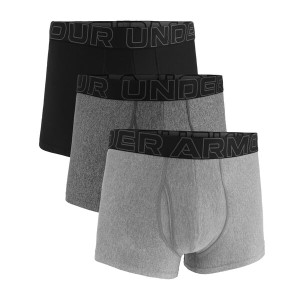 アンダーアーマー メンズ ボクサーパンツ アンダーウェア Under Armour Men's Performance Tech 3” Boxer Briefs 3 Pack Steel/Castlero