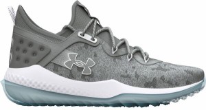 アンダーアーマー メンズ スニーカー シューズ Under Armour Harper 8 Turf Baseball Shoes Gray/White