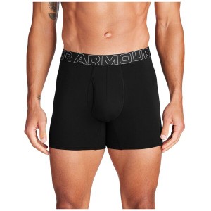 アンダーアーマー メンズ ボクサーパンツ アンダーウェア Under Armour Men's UA Performance Cotton 6” Boxer Briefs 3 Pack Black/Bla