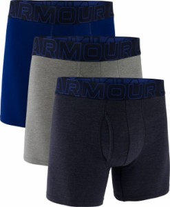 アンダーアーマー メンズ ボクサーパンツ アンダーウェア Under Armour Men's UA Performance Cotton 6” Boxer Briefs 3 Pack Midnight
