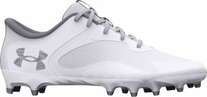 アンダーアーマー メンズ スニーカー シューズ Under Armour Men's Command MC Lacrosse Cleats White/White