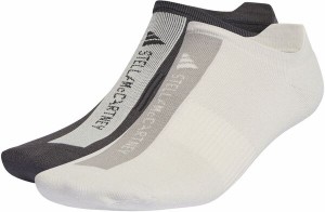 アディダス メンズ 靴下 アンダーウェア adidas by Stella McCartney Women's Low Socks - 2 Pack Black/White/Grey