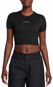 ジョーダン レディース Tシャツ トップス Jordan Women's Slim Cropped T-Shirt Black