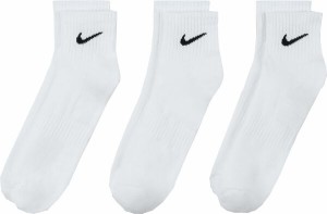 ナイキ メンズ 靴下 アンダーウェア Nike Men's Dri-FIT Everyday Cushioned Training Golf Ankle Socks 3 Pack White