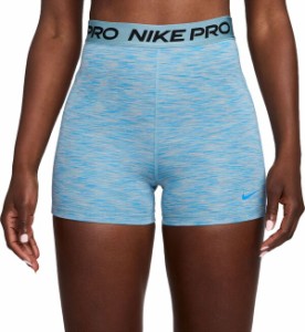 ナイキ レディース ハーフパンツ・ショーツ ボトムス Nike Women's Pro 3” Spacedye Shorts Denim Turq
