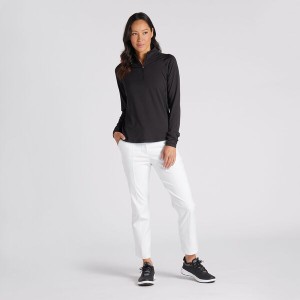 プーマ レディース シャツ トップス Puma Women's YouV Solid Golf 1/4 Zip Golf Pullover Puma Black