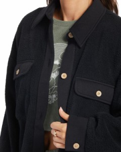 ロキシー レディース ジャケット・ブルゾン アウター Roxy Women's Switch Up Sherpa Shacket Anthracite