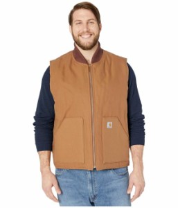 カーハート メンズ コート アウター Big & Tall Duck Arctic Vest Carhartt Brown