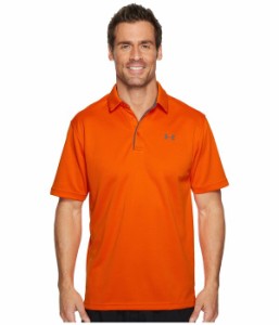 アンダーアーマー メンズ シャツ トップス Tech Polo Team Orange/Gra