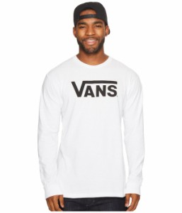 バンズ メンズ シャツ トップス Vans Classic L/S Tee White/Black