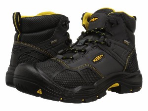 キーン メンズ ブーツ・レインブーツ シューズ Logandale Waterproof Steel Toe Raven/Black