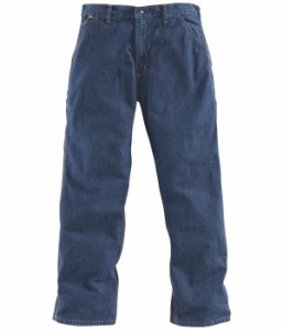 カーハート メンズ デニムパンツ ボトムス Big & Tall Flame-Resistant Signature Denim Dungarees Denim