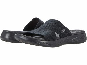 スケッチャーズ レディース サンダル シューズ On-The-Go 600 Stretch Knit Slide Black