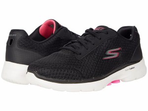 スケッチャーズ レディース スニーカー シューズ Go Walk 6 Iconic Vision Black/Hot Pink