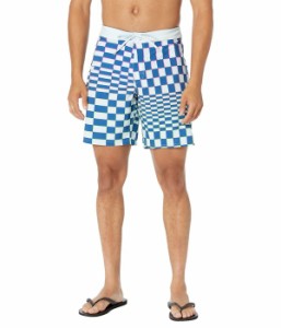 バンズ メンズ ハーフパンツ・ショーツ 水着 Skewed Checkerboard 18" Boardshorts Ballad Blue