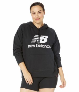 ニューバランス レディース パーカー・スウェット アウター Plus Size Essentials Pullover Hoodie Black