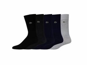 ラコステ メンズ 靴下 アンダーウェア 5-Pack Multicolor Socks Navy Blue/Silve