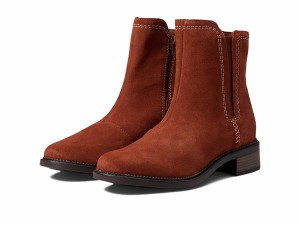 クラークス レディース ブーツ・レインブーツ シューズ Maye Zip Dark Tan Suede