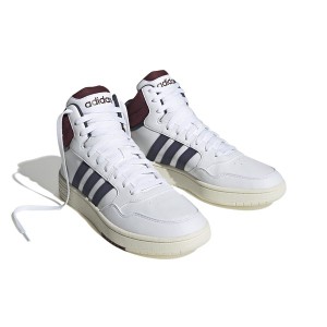 アディダス メンズ スニーカー シューズ Hoops 3.0 Mid White/Shadow Na