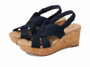 クラークス レディース ヒール シューズ Rose Erin Navy Nubuck