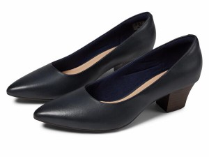 クラークス レディース ヒール シューズ Teresa Step Navy Leather