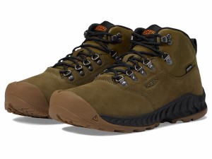 キーン メンズ ブーツ・レインブーツ シューズ NXIS Explorer Mid Waterproof Dark Olive/Blac