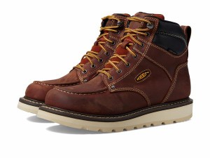 キーン メンズ ブーツ・レインブーツ シューズ Cincinnati 6" Waterproof (Soft Toe) Tuscan Red/Sand