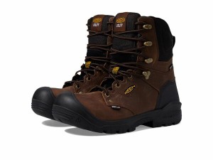 キーン メンズ ブーツ・レインブーツ シューズ Independence 8" Waterproof Soft Toe Dark Earth/Blac