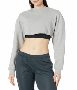 アディダス レディース パーカー・スウェット アウター TrueCasuals Cropped Sportswear Sweatshirt HR9173 Medium Grey Hea