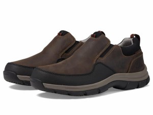 クラークス メンズ スニーカー シューズ Walpath Step Dark Brown Leat