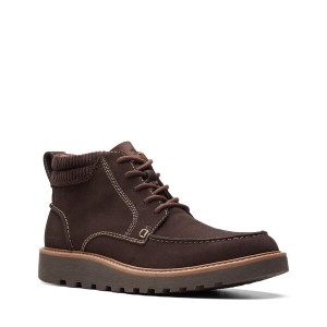 クラークス メンズ ブーツ・レインブーツ シューズ Barnes Mid Brown Suede