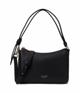 ケイトスペード レディース ハンドバッグ バッグ Knott Pebbled Leather Medium Shoulder Bag Black