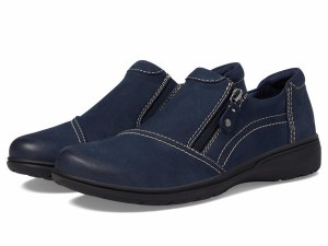 クラークス レディース スリッポン・ローファー シューズ Carleigh Ray Navy Nubuck